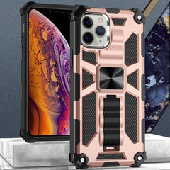 Armor Shockproof TPU + PC Magnetic Protective Case with Holder, For iPhone 12 mini, For iPhone 12 / 12 Pro, For iPhone 12 Pro Max