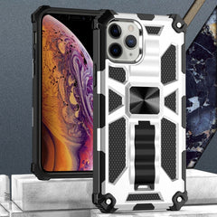 Armor Shockproof TPU + PC Magnetic Protective Case with Holder, For iPhone 12 mini, For iPhone 12 / 12 Pro, For iPhone 12 Pro Max