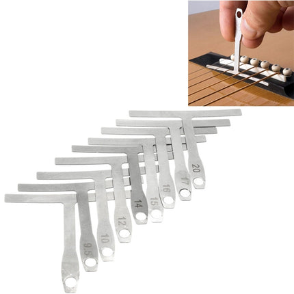 9 in 1 Guitar T-shaped ruler, Neck Fingerboard, Frets Radian, String Yard Radian, Adjustable Measuring Caliper