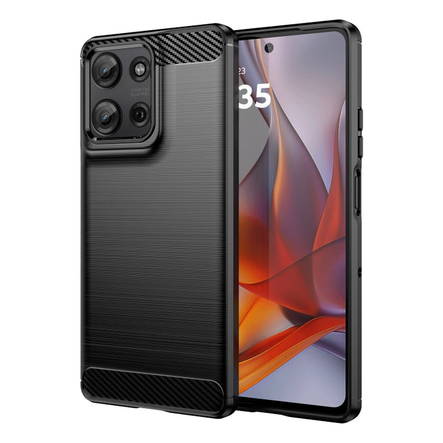 Carbon Fiber Brushed Texture TPU Phone Case, For Motorola Moto G75 5G, For Motorola Moto S50, For Motorola Moto G35 5G, For Motorola Moto G55 5G, For Motorola Edge 50, For Motorola Edge 50 Neo, For Motorola S50 Neo, For Motorola Moto G85
