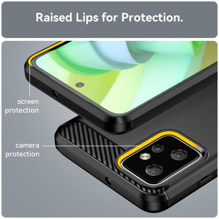 Carbon Fiber Brushed Texture TPU Phone Case, For Motorola Moto G Power 2023, For Motorola Moto G100, For Motorola Moto G 5G 2024, For Motorola Moto One