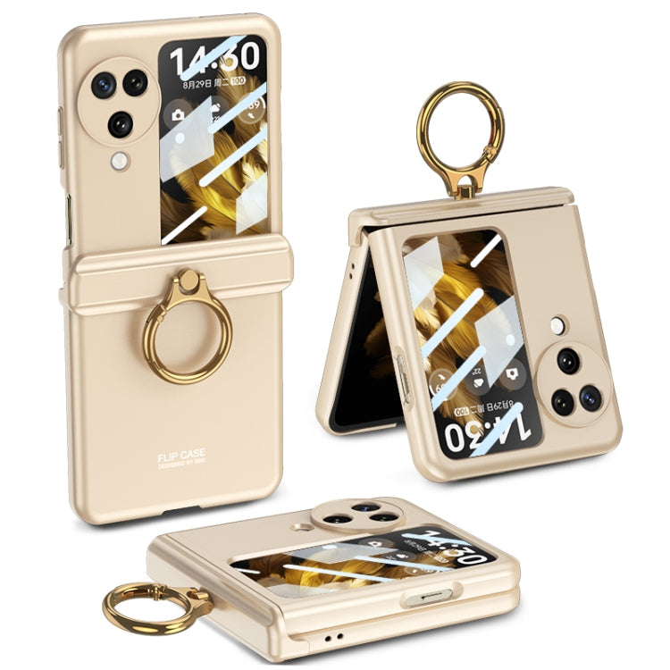 GKK Integrated Magnetic Hinged Flip Case with Ring Holder, For OPPO Find N3 Flip