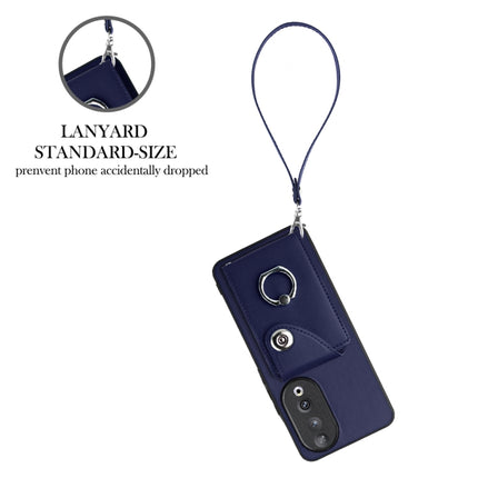 Organ Card Bag Ring Holder PU Phone Case with Lanyard, For Honor 90, For Honor X8a, For Honor X9a/Magic5 Lite