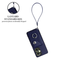 Organ Card Bag Ring Holder PU Phone Case with Lanyard, For OnePlus Nord CE 3 Lite