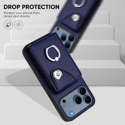 Organ Card Bag Ring Holder PU Phone Case with Lanyard