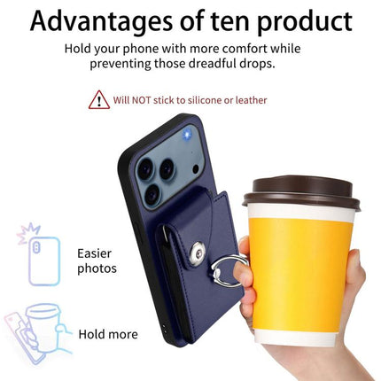 Organ Card Bag Ring Holder PU Phone Case with Lanyard