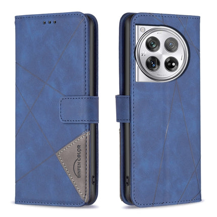 BF05 Magnetic Buckle Rhombus Texture Leather Phone Case, For OnePlus 12 5G