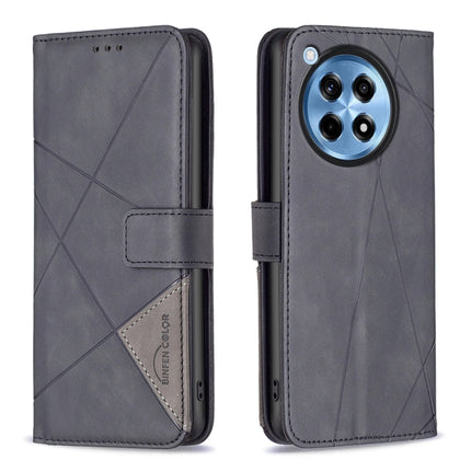 BF05 Magnetic Buckle Rhombus Texture Leather Phone Case, For OnePlus 13, For OnePlus Nord 4, For OnePlus Nord CE4 Lite Global, For OnePlus 12R