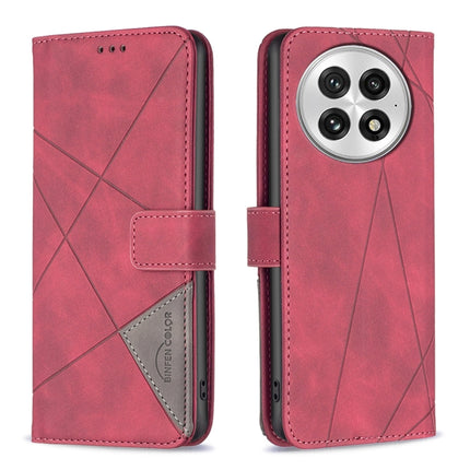 BF05 Magnetic Buckle Rhombus Texture Leather Phone Case, For OnePlus 13, For OnePlus Nord 4, For OnePlus Nord CE4 Lite Global, For OnePlus 12R