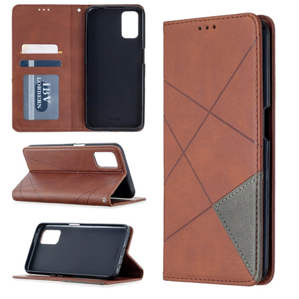 Rhombus Texture Horizontal Flip Magnetic Leather Case with Holder & Card Slots, For Oppo A5 (2020) / A9 (2020), For Oppo A72 / A52 / A92, For Oppo A31 (2020) / A81, For Samsung Galaxy A21s