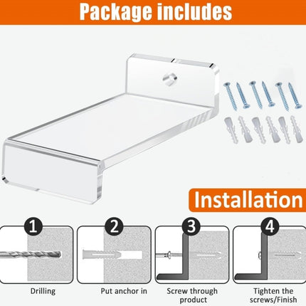 YX075 6pcs / Set Acrylic Storage Rack Anime Ornaments Wall Mounted Display Bracket, YX075