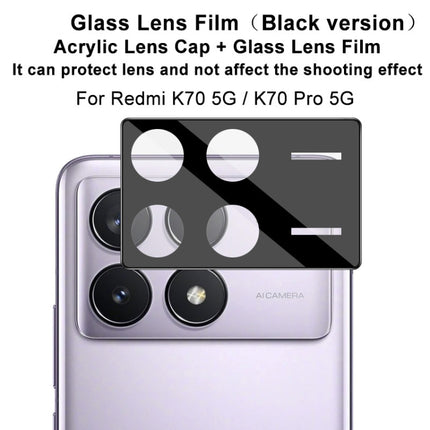 imak High Definition Integrated Glass Lens Film Black Version, For Xiaomi Redmi K70 5G/K70 Pro 5G/K70E 5G, For Xiaomi Redmi 13C 4G / POCO C65 4G