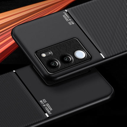 Classic Tilt Strip Grain Magnetic PC Hybrid TPU Phone Case, For vivo S17e, For vivo iQOO Neo8, For vivo Y78, For vivo Y78+, For vivo Y35 4G