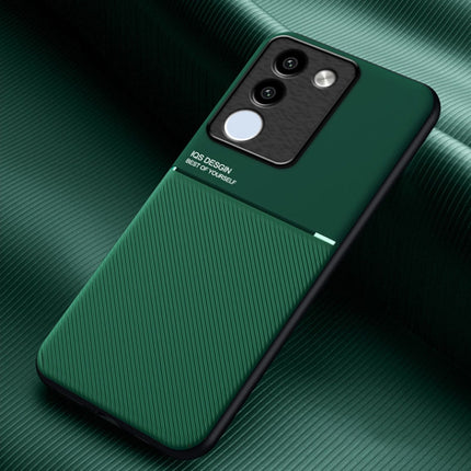 Classic Tilt Strip Grain Magnetic PC Hybrid TPU Phone Case, For vivo X100, For vivo iQOO 12, For vivo V29e, For vivo V29e Global, For vivo Y35+, For vivo S17