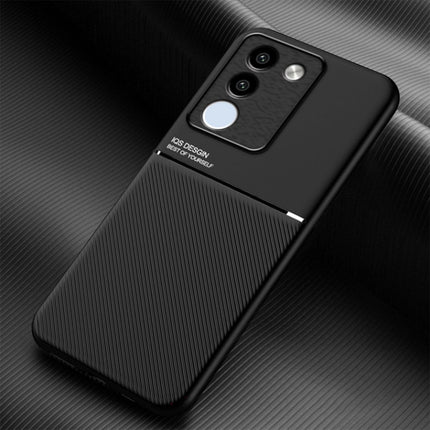 Classic Tilt Strip Grain Magnetic PC Hybrid TPU Phone Case, For vivo X100, For vivo iQOO 12, For vivo V29e, For vivo V29e Global, For vivo Y35+, For vivo S17