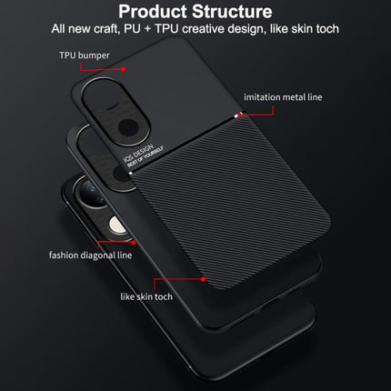 Classic Tilt Strip Grain Magnetic PC Hybrid TPU Phone Case, For vivo S20 Pro, For vivo X200, For vivo X200 Pro mini, For vivo X200 Pro, For vivo Y300 Pro, For vivo V40 Lite