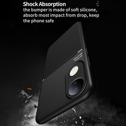 Classic Tilt Strip Grain Magnetic PC Hybrid TPU Phone Case, For vivo S20 Pro, For vivo X200, For vivo X200 Pro mini, For vivo X200 Pro, For vivo Y300 Pro, For vivo V40 Lite