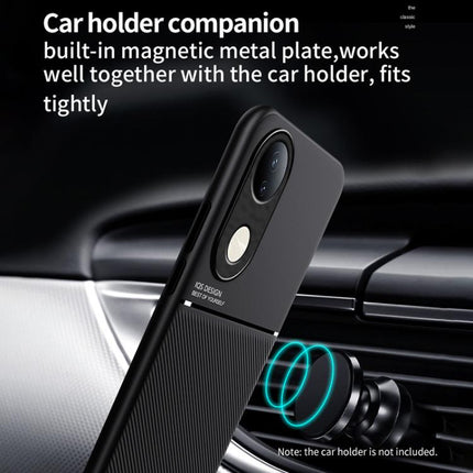 Classic Tilt Strip Grain Magnetic PC Hybrid TPU Phone Case, For vivo S20 Pro, For vivo X200, For vivo X200 Pro mini, For vivo X200 Pro, For vivo Y300 Pro, For vivo V40 Lite