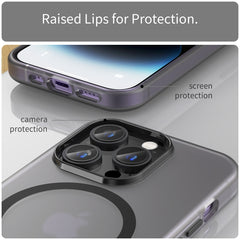 MagSafe Frosted Translucent TPU + PC Full Coverage Phone Case, For iPhone 15 Pro, For iPhone 15 Plus, For iPhone 15