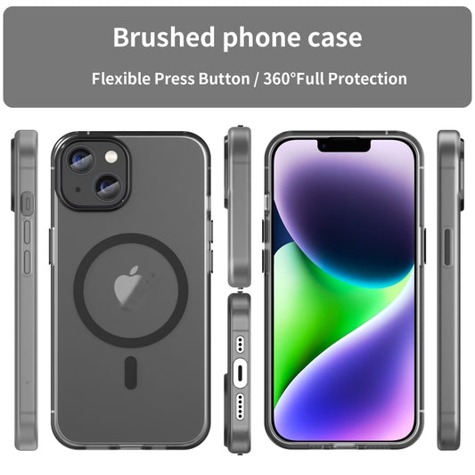 MagSafe Frosted Translucent TPU + PC Full Coverage Phone Case, For iPhone 16, iPhone 16e, For iPhone 15 Pro Max