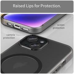 MagSafe Frosted Translucent TPU + PC Full Coverage Phone Case, For iPhone 16, iPhone 16e, For iPhone 15 Pro Max