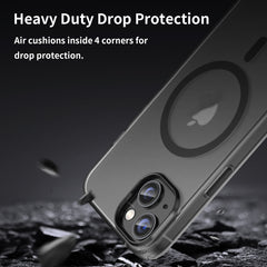 MagSafe Frosted Translucent TPU + PC Full Coverage Phone Case, For iPhone 16, iPhone 16e, For iPhone 15 Pro Max