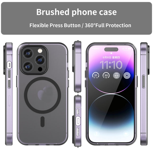 MagSafe Frosted Translucent TPU + PC Full Coverage Phone Case