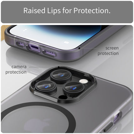 MagSafe Frosted Translucent TPU + PC Full Coverage Phone Case, For iPhone 16 Pro, For iPhone 16 Plus