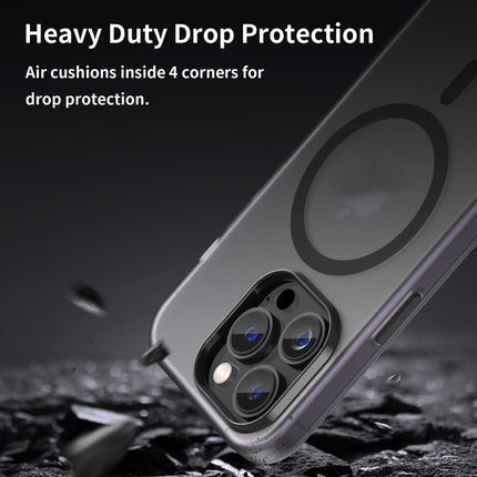 MagSafe Frosted Translucent TPU + PC Full Coverage Phone Case, For iPhone 16, For iPhone 15 Pro Max