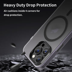MagSafe Frosted Translucent TPU + PC Full Coverage Phone Case, For iPhone 16 Pro Max, For iPhone 16 Pro