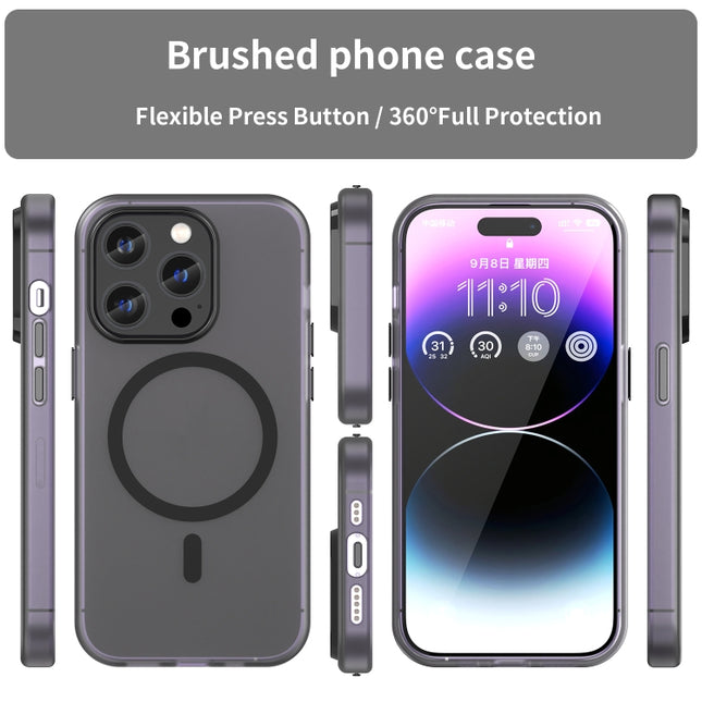 MagSafe Frosted Translucent TPU + PC Full Coverage Phone Case