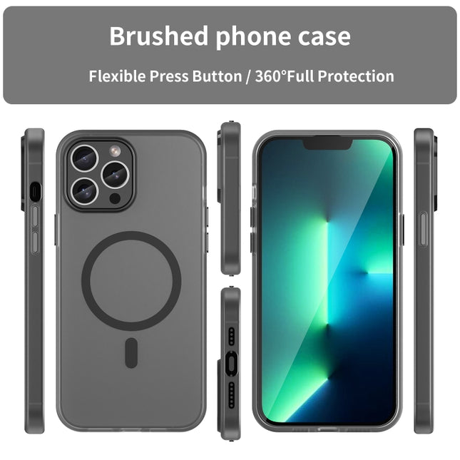 MagSafe Frosted Translucent TPU + PC Full Coverage Phone Case