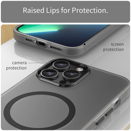 MagSafe Frosted Translucent TPU + PC Full Coverage Phone Case