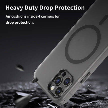 MagSafe Frosted Translucent TPU + PC Full Coverage Phone Case, For iPhone 12 Pro, For iPhone 11 Pro Max