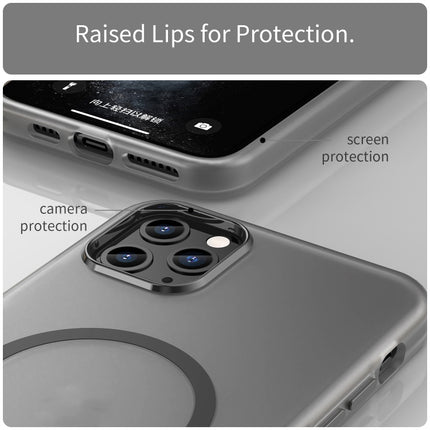 MagSafe Frosted Translucent TPU + PC Full Coverage Phone Case