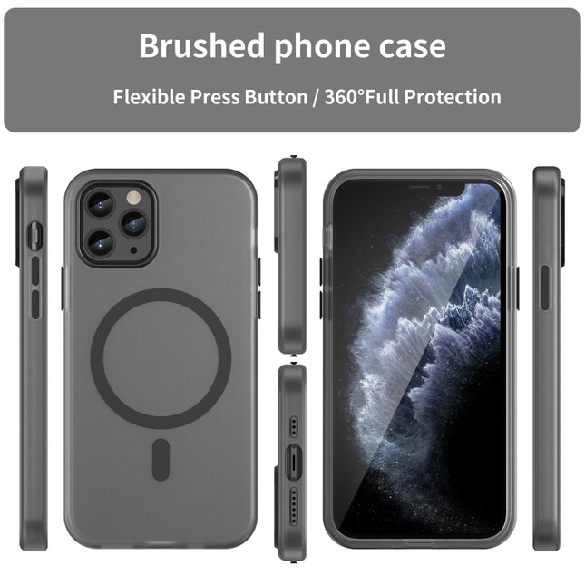 MagSafe Frosted Translucent TPU + PC Full Coverage Phone Case