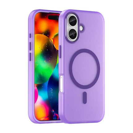 MagSafe Frosted Translucent TPU + PC Full Coverage Phone Case, For iPhone 16 Pro, For iPhone 16 Plus