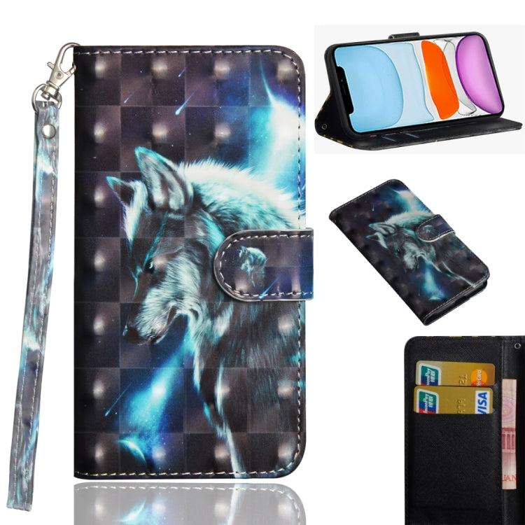 3D Painting Pattern Horizontal Flip TPU + PU Leather Case with Holder & Card Slots & Wallet & Lanyard, For iPhone 11, For iPhone SE 2022 / SE 2020 / 8 / 7