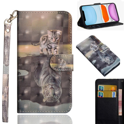 3D Painting Pattern Horizontal Flip TPU + PU Leather Case with Holder & Card Slots & Wallet & Lanyard, For iPhone 11, For iPhone SE 2022 / SE 2020 / 8 / 7
