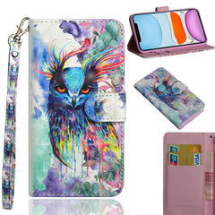 3D Painting Pattern Horizontal Flip TPU + PU Leather Case with Holder & Card Slots & Wallet & Lanyard, For iPhone 11 Pro Max, For iPhone 11 Pro, For iPhone 11