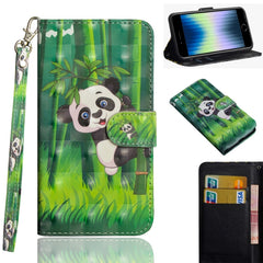 3D Painting Pattern Horizontal Flip TPU + PU Leather Case with Holder & Card Slots & Wallet & Lanyard, For iPhone SE 2022 / SE 2020 / 8 / 7