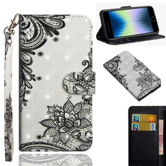 3D Painting Pattern Horizontal Flip TPU + PU Leather Case with Holder & Card Slots & Wallet & Lanyard, For iPhone SE 2022 / SE 2020 / 8 / 7