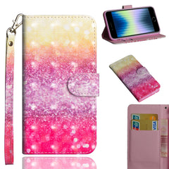 3D Painting Pattern Horizontal Flip TPU + PU Leather Case with Holder & Card Slots & Wallet & Lanyard, For iPhone SE 2022 / SE 2020 / 8 / 7