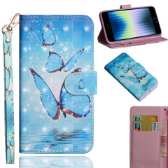 3D Painting Pattern Horizontal Flip TPU + PU Leather Case with Holder & Card Slots & Wallet & Lanyard, For iPhone SE 2022 / SE 2020 / 8 / 7