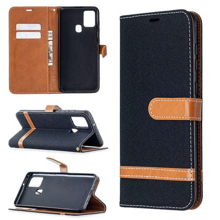 Matching Denim Texture Horizontal Flip PU Leather Case with Holder & Card Slots & Wallet & Lanyard, For Samsung Galaxy A21s