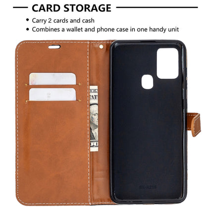 Matching Denim Texture Horizontal Flip PU Leather Case with Holder & Card Slots & Wallet & Lanyard, For Samsung Galaxy A21s
