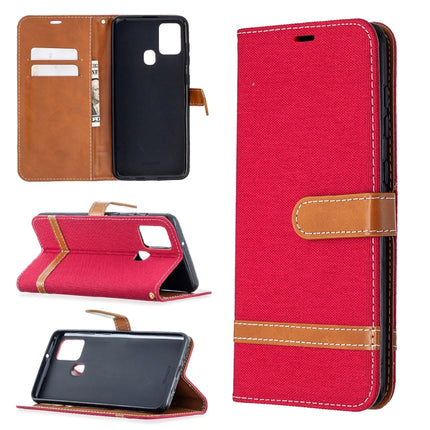 Matching Denim Texture Horizontal Flip PU Leather Case with Holder & Card Slots & Wallet & Lanyard, For Samsung Galaxy A21s