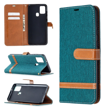 Matching Denim Texture Horizontal Flip PU Leather Case with Holder & Card Slots & Wallet & Lanyard, For Samsung Galaxy A21s
