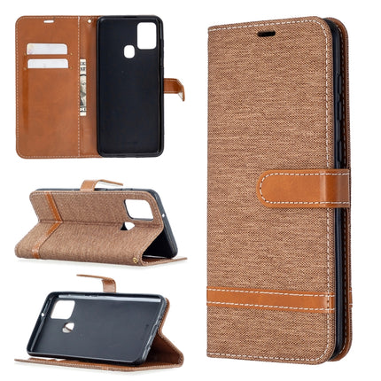 Matching Denim Texture Horizontal Flip PU Leather Case with Holder & Card Slots & Wallet & Lanyard, For Samsung Galaxy A21s