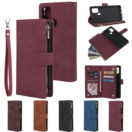 Multifunctional Horizontal Flip Leather Case, with Card Slot & Holder & Zipper Wallet & Photo Frame, For Samsung Galaxy A21s